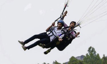 Indulging in Paragliding in Mussoorie