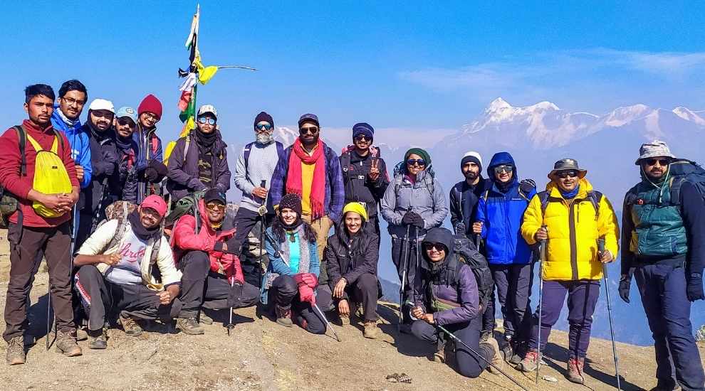 Our Brahmatal trekking Group photo