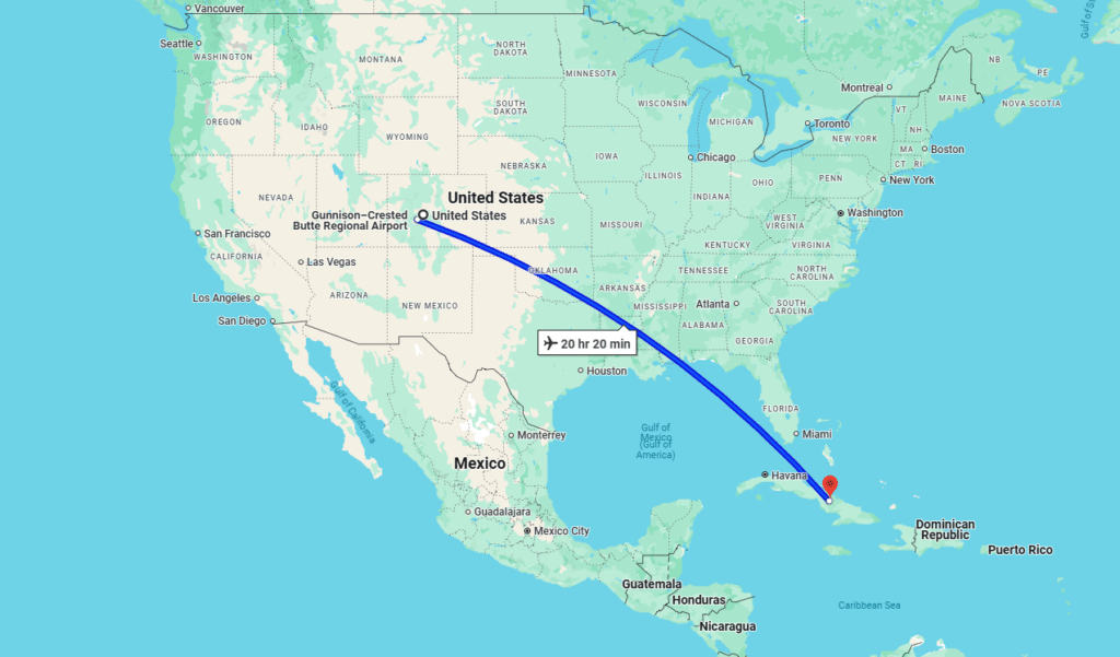 cuba from united states distance
